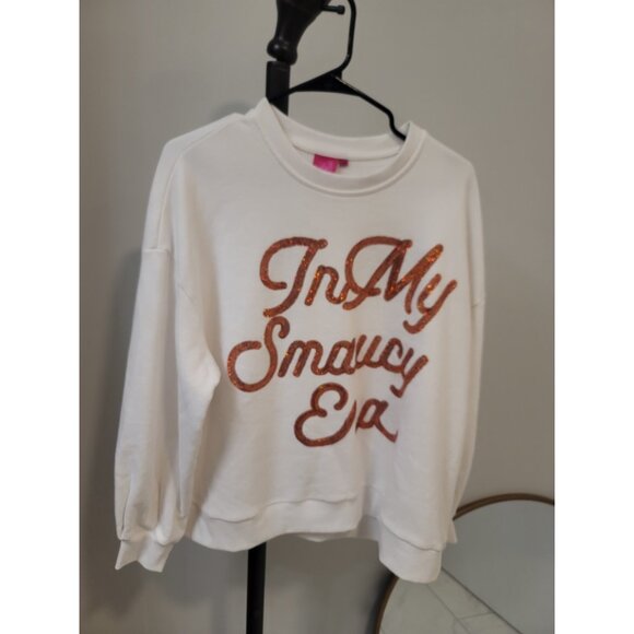 Queen Tops - Queen of Sparkles Sweatshirt Medium White
